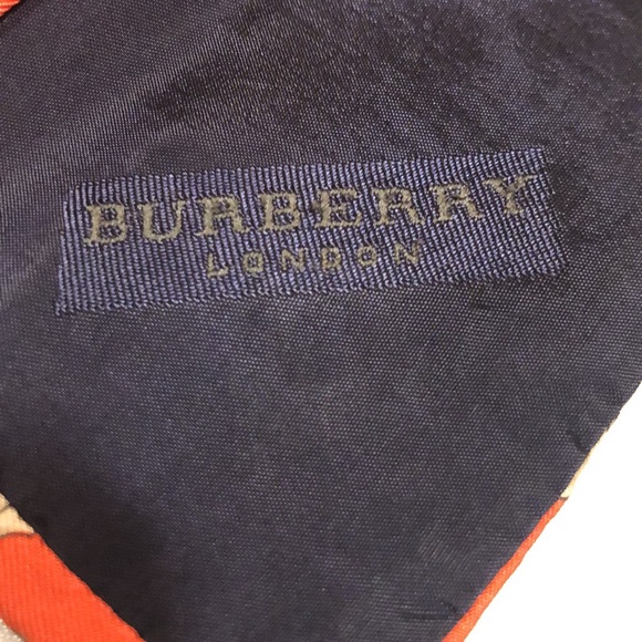 BURBERRY Tie/ Dogs/Orange - Picture 3 of 9